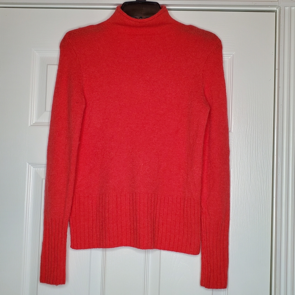 Madewell Inland Mock Turtleneck. XS, Red Salsa